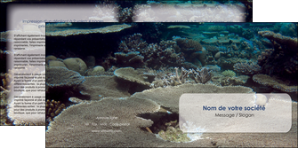 creer modele en ligne depliant 2 volets  4 pages  plongee  massif de corail mer nature MIDBE40633