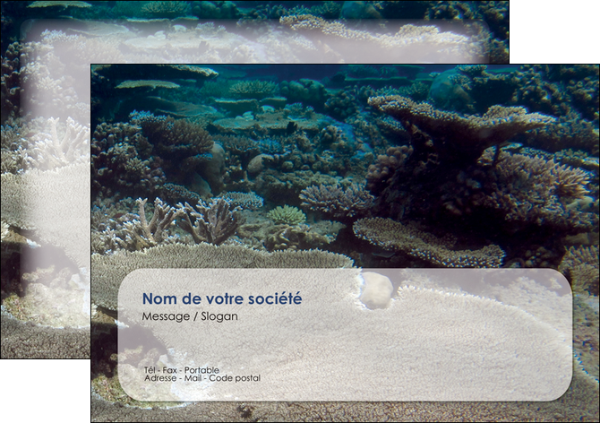 personnaliser modele de flyers plongee  massif de corail mer nature MIDBE40639