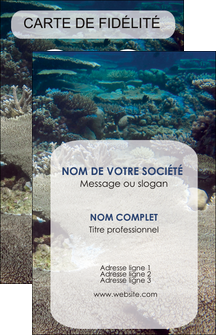 creer modele en ligne carte de visite plongee  massif de corail mer nature MIDBE40655