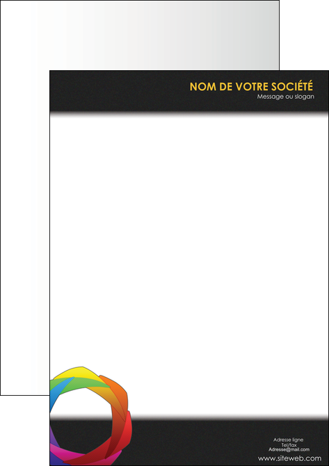impression tete de lettre peinture arc en ciel decale MFLUOO40963