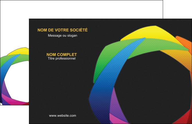faire carte de visite peinture arc en ciel decale MIF40985