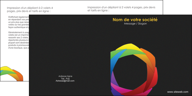 impression depliant 2 volets  4 pages  peinture arc en ciel decale MFLUOO40997