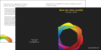 impression depliant 2 volets  4 pages  peinture arc en ciel decale MIF40997