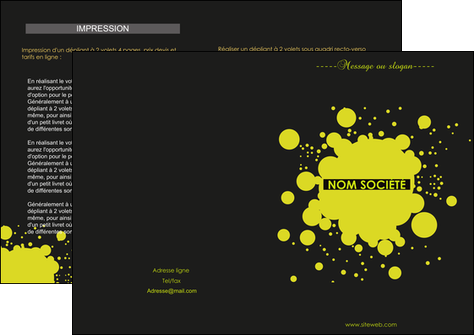 exemple depliant 2 volets  4 pages  texture contexture structure MIDLU41387