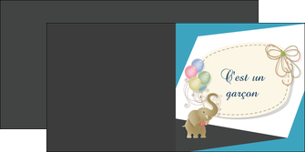 modele en ligne depliant 2 volets  4 pages  elephant ballons noeud MLIGLU41681
