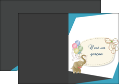 impression depliant 2 volets  4 pages  elephant ballons noeud MLIGLU41685