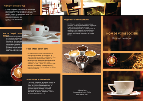 exemple depliant 3 volets  6 pages  bar et cafe et pub bar cafe pub MIFCH41801