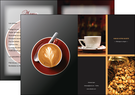faire depliant 2 volets  4 pages  bar et cafe et pub bar cafe pub MIFCH41815
