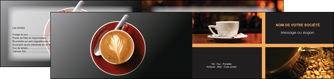 imprimer depliant 2 volets  4 pages  bar et cafe et pub bar cafe pub MIFCH41829
