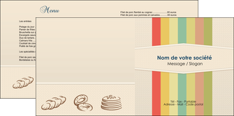 creation graphique en ligne depliant 2 volets  4 pages  boulangerie boulangerie ancien nature MLIG41919