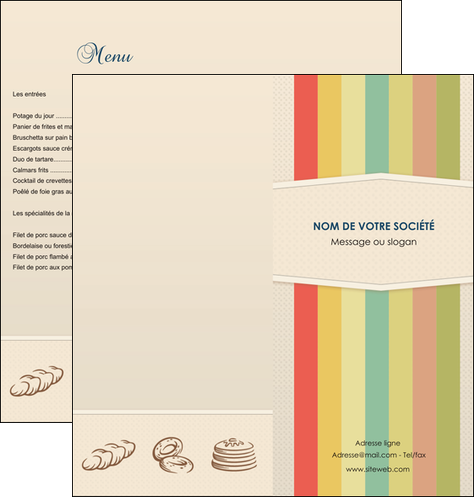 cree depliant 2 volets  4 pages  boulangerie boulangerie ancien nature MLIG41921