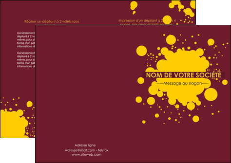 creation graphique en ligne depliant 2 volets  4 pages  peinture tache de peinture decale MIDLU42021