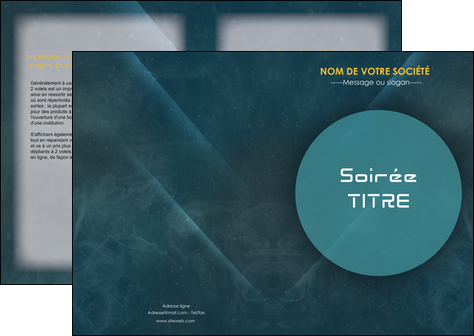 maquette en ligne a personnaliser depliant 2 volets  4 pages  soiree evenement evenementiel MLIG42383