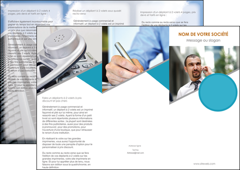 modele depliant 3 volets  6 pages  agence immobiliere immeuble gratte ciel immobilier MID42535