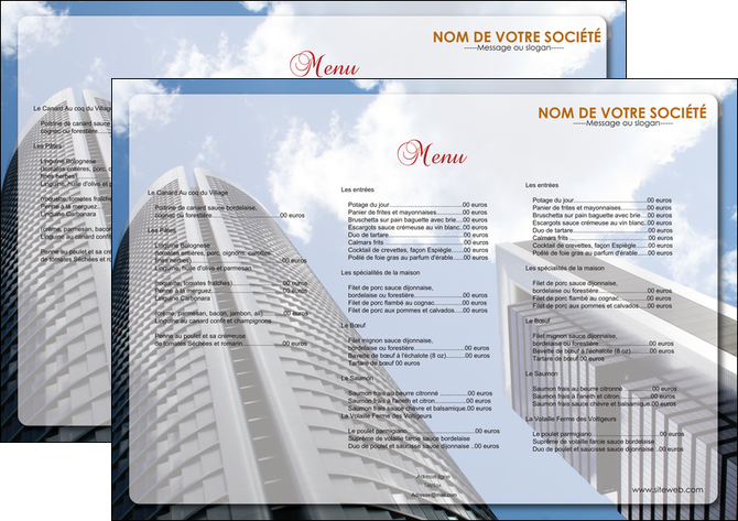 modele set de table agence immobiliere immeuble gratte ciel immobilier MID42551