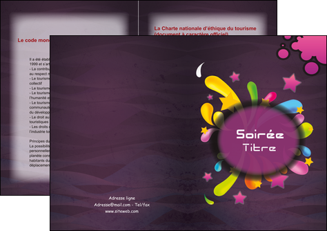 impression depliant 2 volets  4 pages  soiree concert show MLIGLU42619