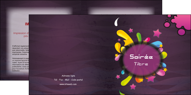 cree depliant 2 volets  4 pages  soiree concert show MLIGLU42623