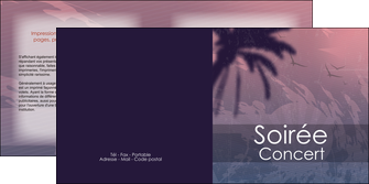 creation graphique en ligne depliant 2 volets  4 pages  soiree concert show MIDBE42755