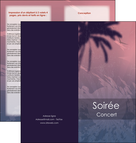 cree depliant 2 volets  4 pages  soiree concert show MIDBE42757