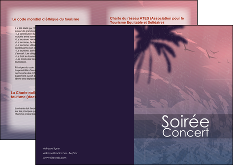 exemple depliant 2 volets  4 pages  soiree concert show MIDBE42769