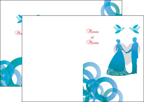 impression depliant 2 volets  4 pages  mariage noces union MLIG42823