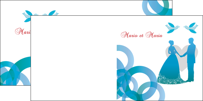 realiser depliant 2 volets  4 pages  mariage noces union MLIG42833