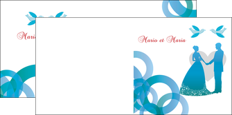 realiser depliant 2 volets  4 pages  mariage noces union MLIG42833