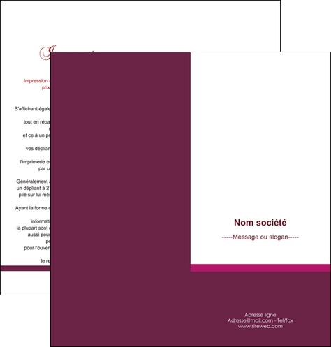 impression depliant 2 volets  4 pages  texture structure courbes MLGI43121