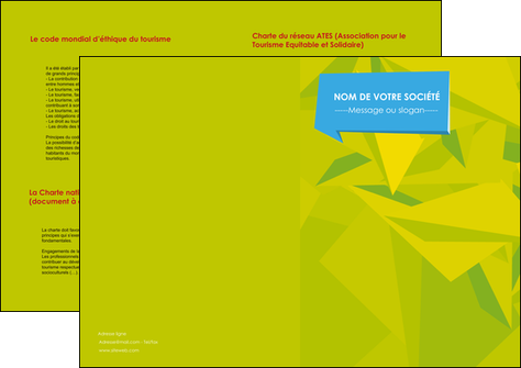 faire depliant 2 volets  4 pages  texture structure courbes MLGI43157