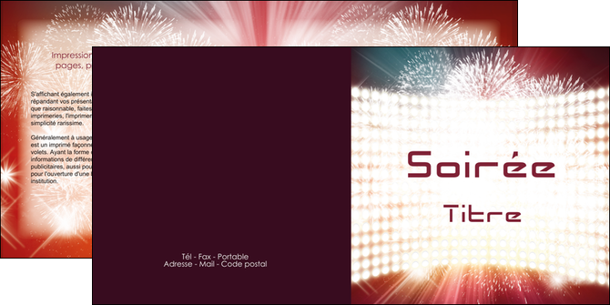 imprimer depliant 2 volets  4 pages  soiree evenement evenementiel MIDBE43241