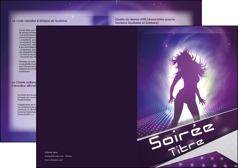 realiser depliant 2 volets  4 pages  loisirs soiree ambiance jeune MIDLU43307