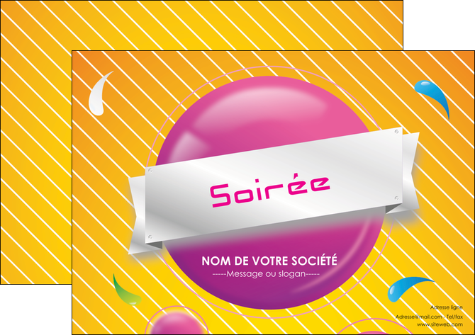 creer modele en ligne affiche soiree evenement rayure MLIG43309