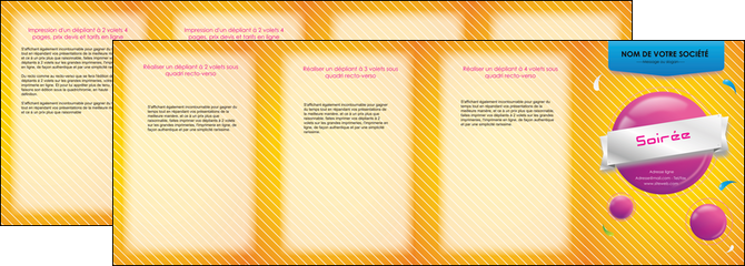creation graphique en ligne depliant 4 volets  8 pages  soiree evenement rayure MLIG43317