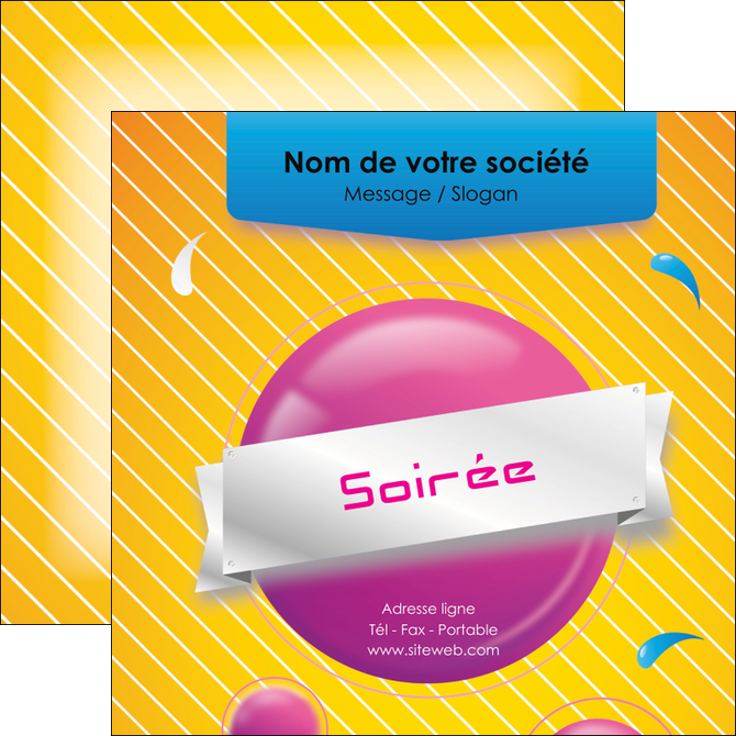 cree flyers soiree evenement rayure MLIG43325
