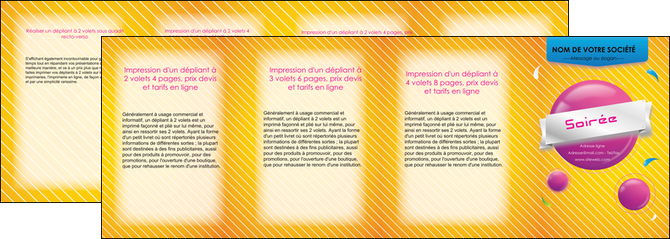 exemple depliant 4 volets  8 pages  soiree evenement rayure MLIG43327