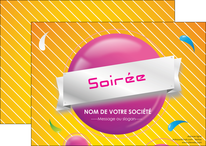 modele en ligne affiche soiree evenement rayure MLIG43335