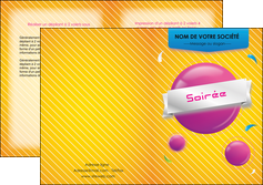cree depliant 2 volets  4 pages  soiree evenement rayure MLIG43339