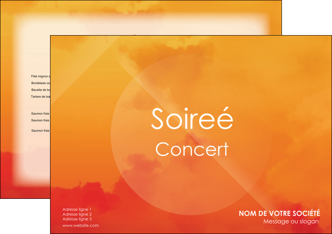 imprimerie set de table soiree evenement evenementiel MIDBE43457