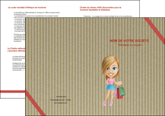 exemple depliant 2 volets  4 pages  vetements et accessoires shopping emplette fille MLIGLU43599