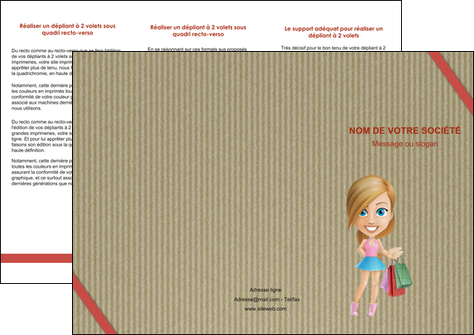 exemple depliant 3 volets  6 pages  vetements et accessoires shopping emplette fille MLIGLU43615