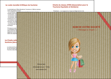 impression depliant 2 volets  4 pages  vetements et accessoires shopping emplette fille MLIGLU43635