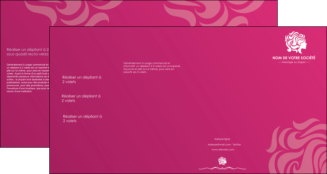 creer modele en ligne depliant 4 volets  8 pages  centre esthetique  coiffure salon salon de coiffure MFLUOO44419