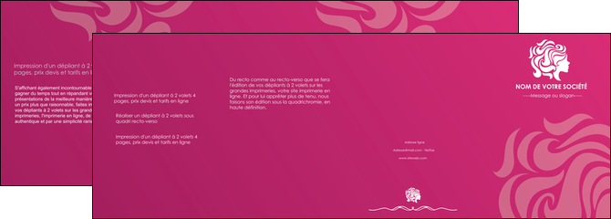 modele depliant 4 volets  8 pages  centre esthetique  coiffure salon salon de coiffure MFLUOO44423