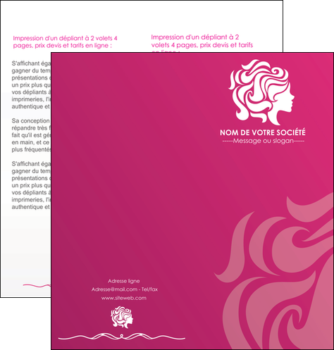 faire modele a imprimer depliant 2 volets  4 pages  centre esthetique  coiffure salon salon de coiffure MFLUOO44427