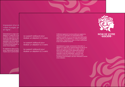 creation graphique en ligne depliant 3 volets  6 pages  centre esthetique  coiffure salon salon de coiffure MFLUOO44433