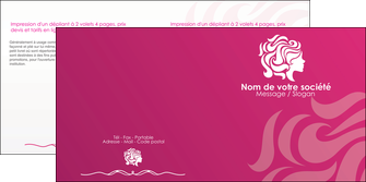 faire depliant 2 volets  4 pages  centre esthetique  coiffure salon salon de coiffure MFLUOO44439
