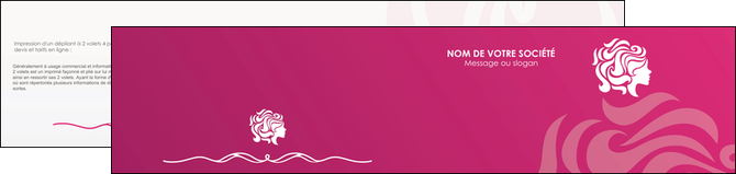 creation graphique en ligne depliant 2 volets  4 pages  centre esthetique  coiffure salon salon de coiffure MFLUOO44445