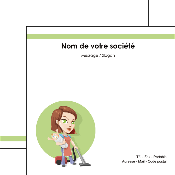 creer modele en ligne flyers agence de placement  femme de menage employe de maison nenene MFLUOO44551