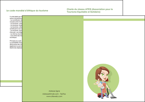 modele depliant 2 volets  4 pages  agence de placement  femme de menage employe de maison nenene MFLUOO44559