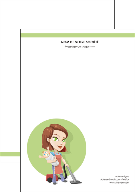 imprimerie flyers agence de placement  femme de menage employe de maison nenene MFLUOO44561